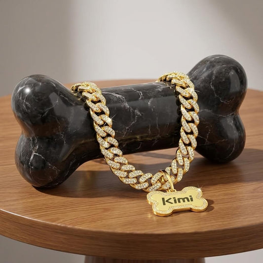 Customizable Dog Cuban Chain Collar